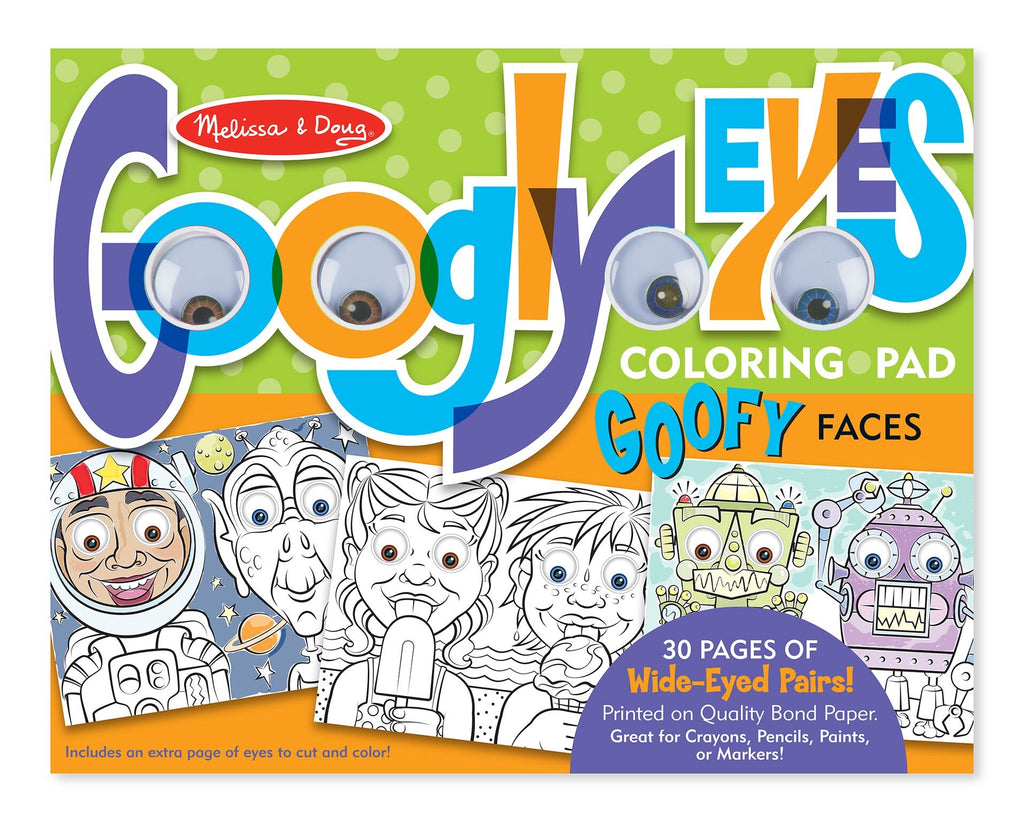 Googly Eyes Colouring Pad - Faces