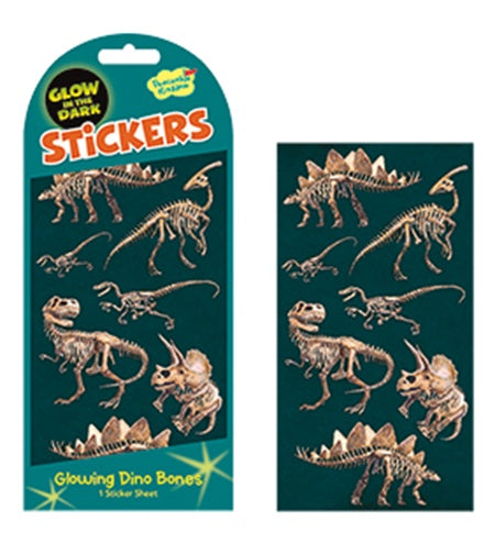 Mini Stickers Glow Dino Bone