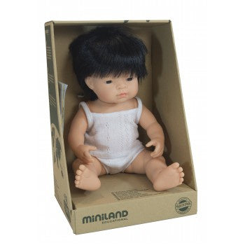 Anatomically Correct Baby Doll Asian Boy, 38 cm