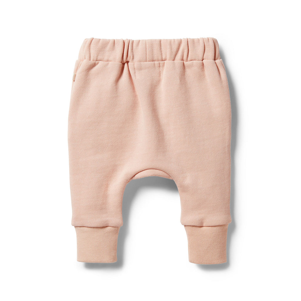 Organic French Terry Slouch Pant - Cameo Rose