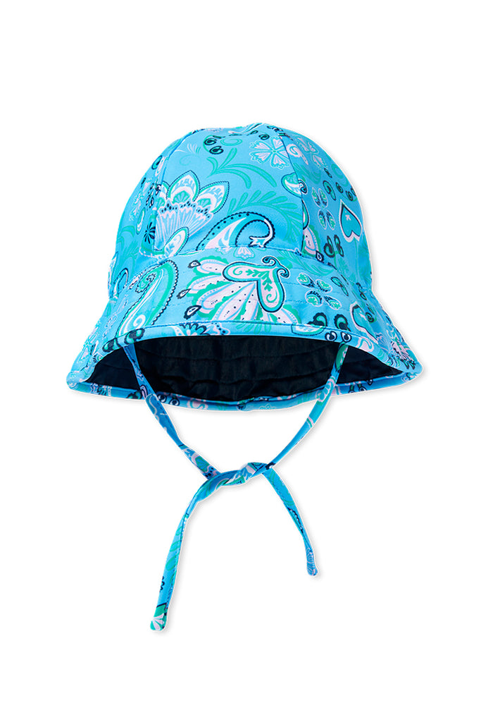 SUMMER SWIM HAT -  BLUE PAISLEY