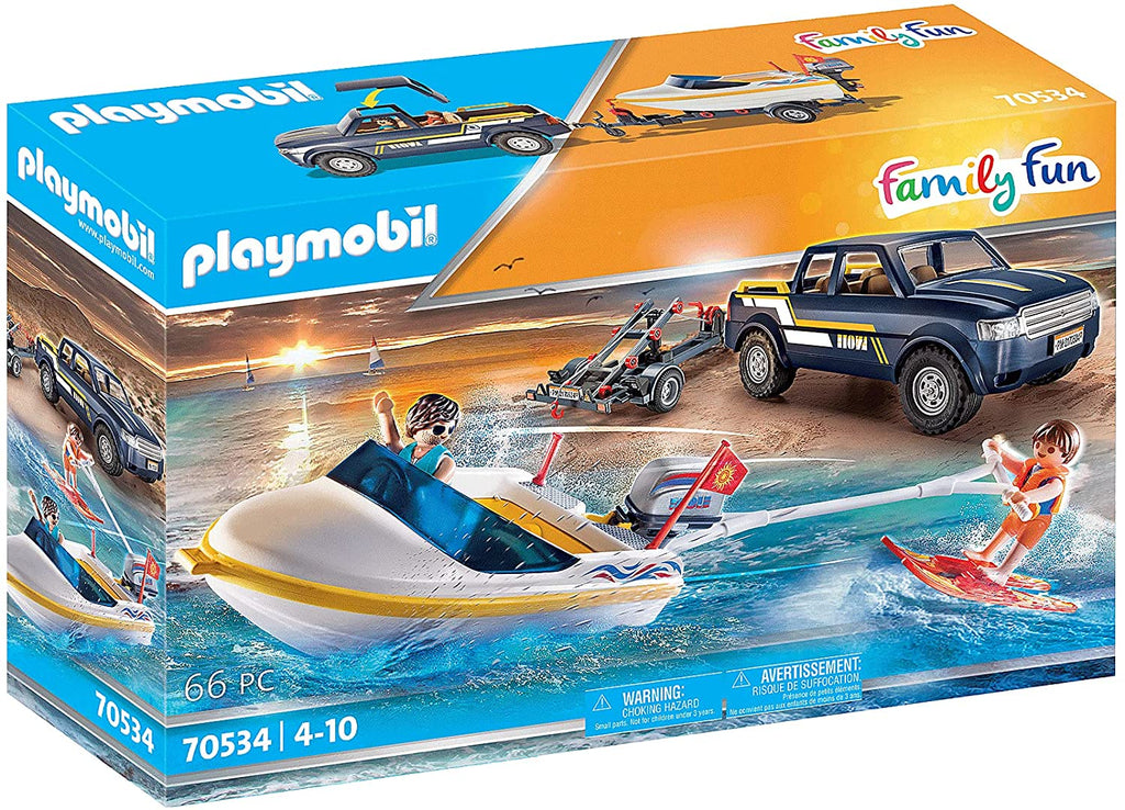 Playmobil - Pick-Up with Speedboat 70534