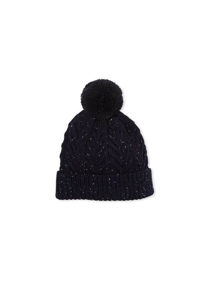 Navy Fleck  Beanie