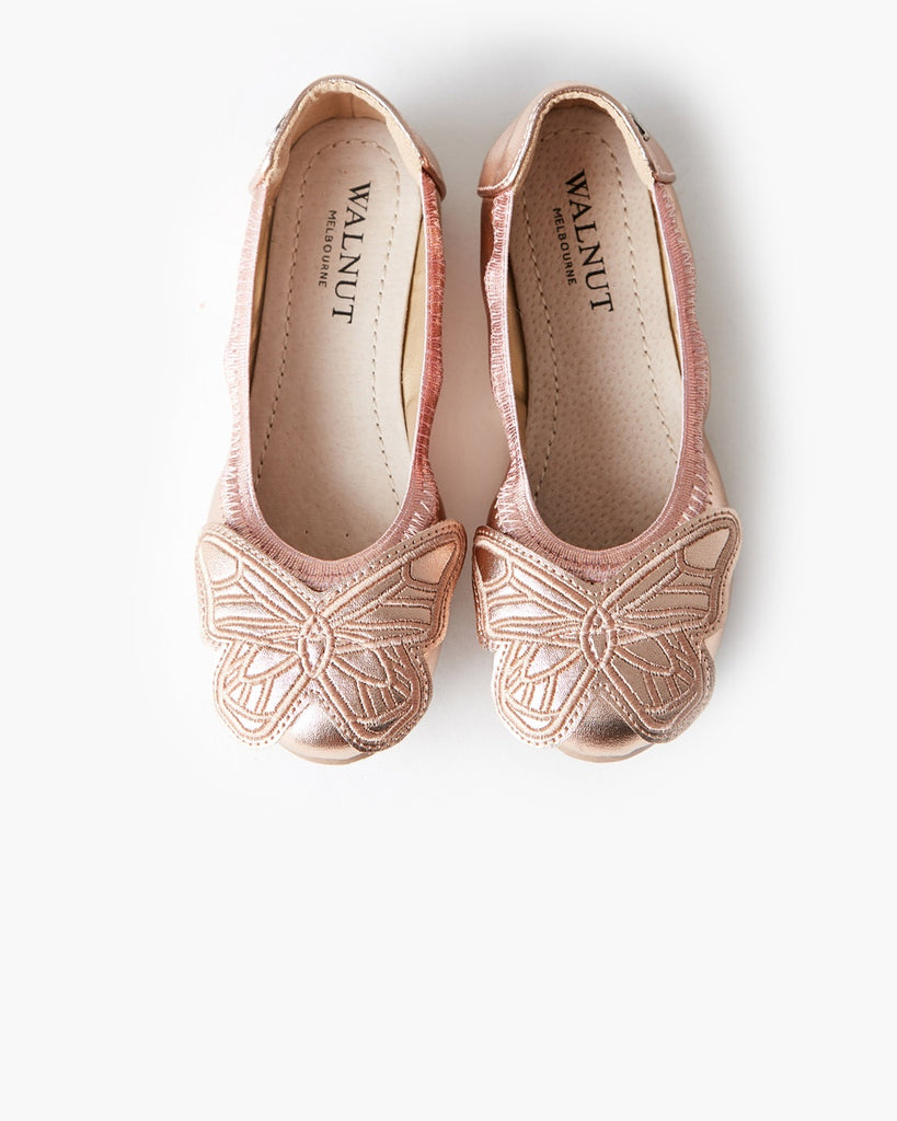 Catie Butterfly Ballet - Metallic Rose