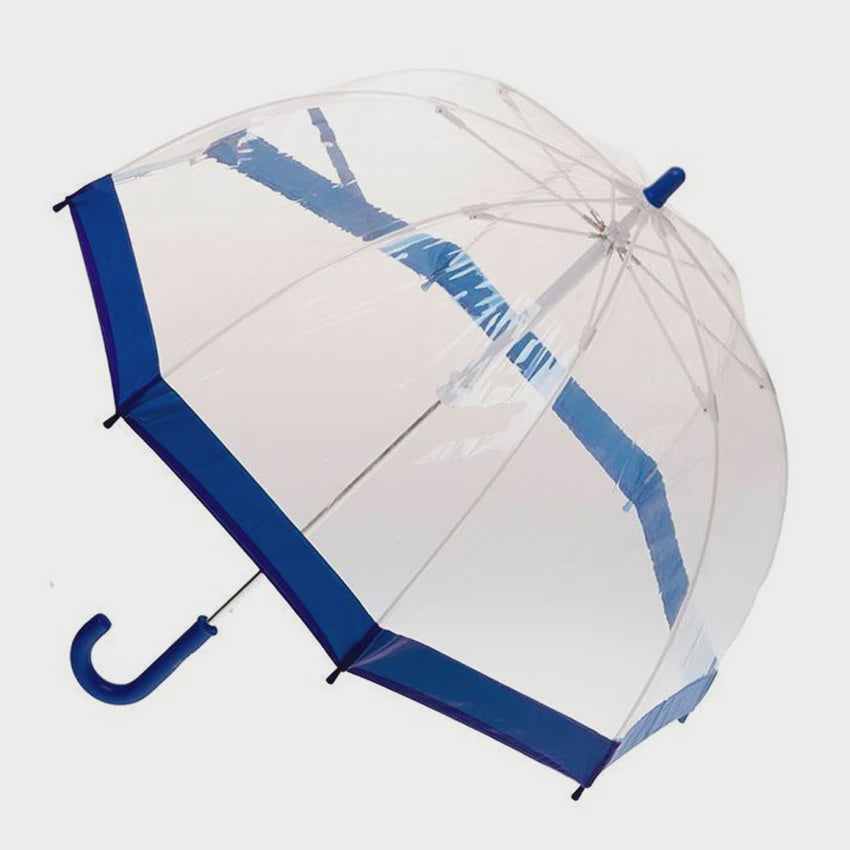 Childrens Birdcage PVC Navy Boarder Umbrella