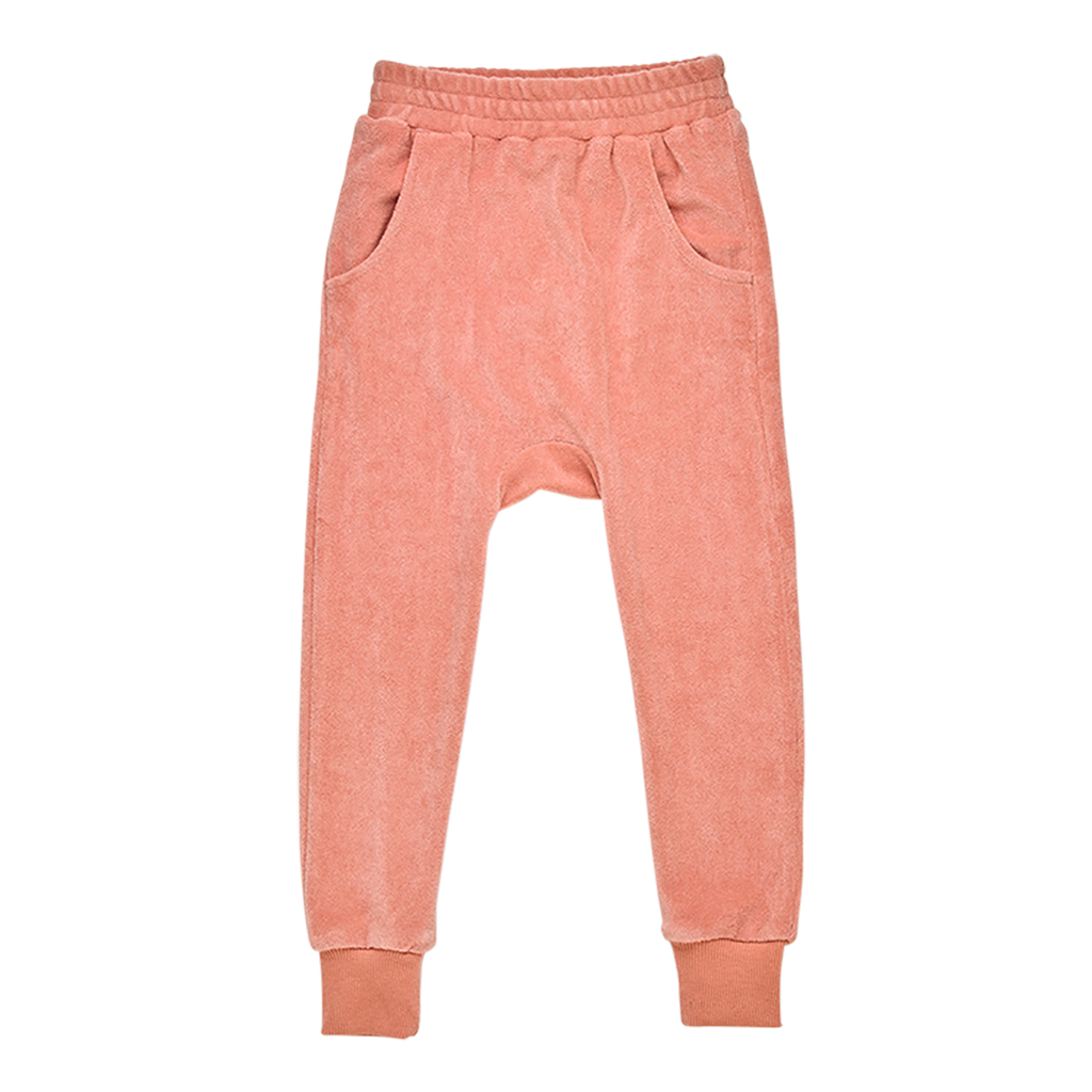 TERRY TOWELLING - TRACK PANTS MUSK PINK