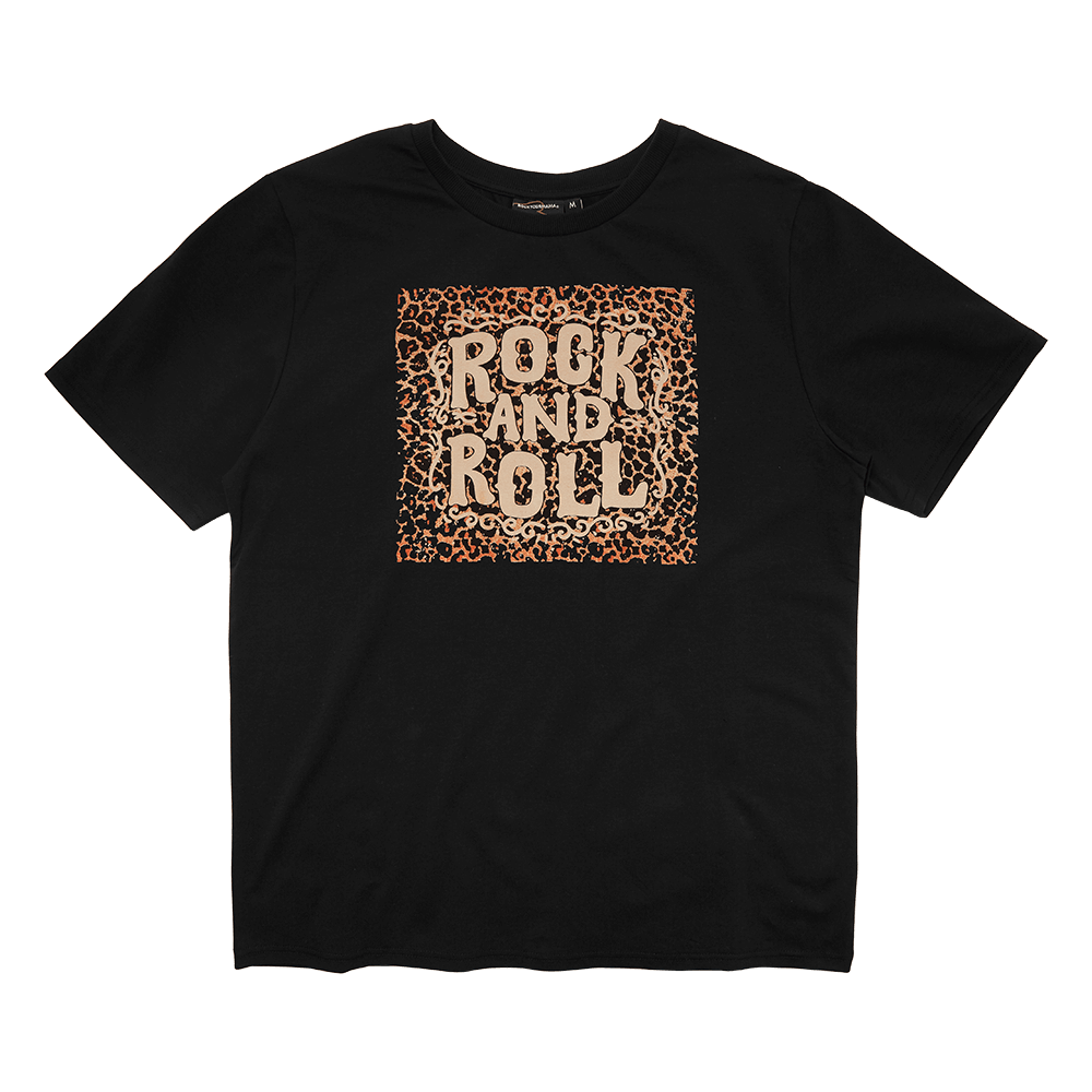 ROCK AND ROLL T-SHIRT - BLACK