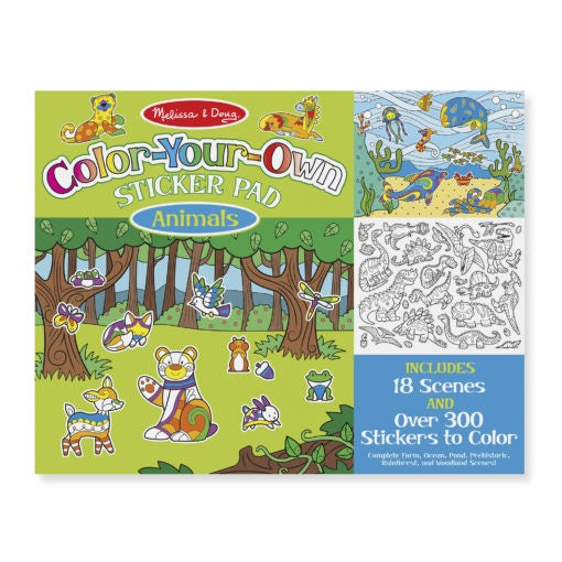 M&D - Colour-Your-Own Sticker Pad - Animals