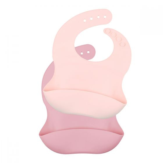 PINK SHADES SILICONE BIBS 2 PACK