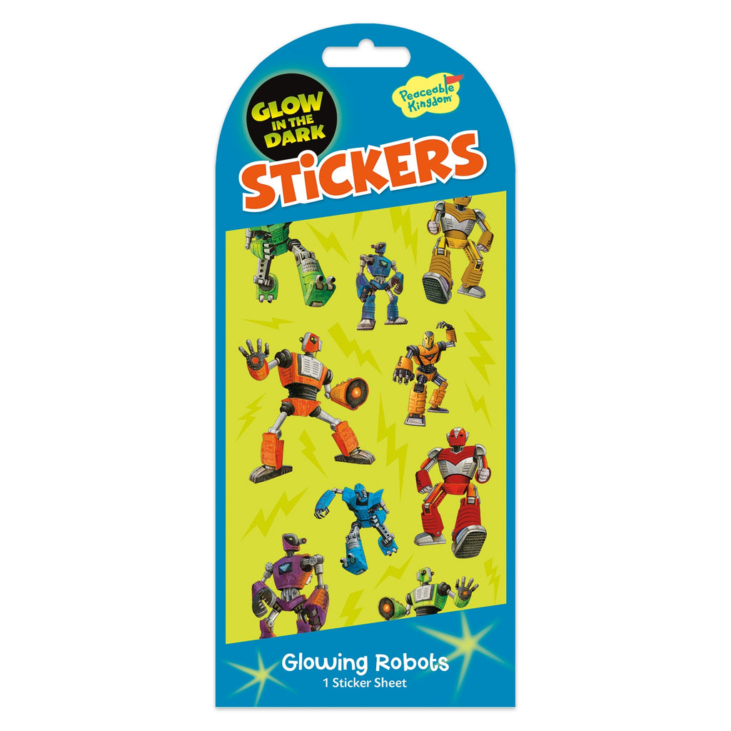 Mini Stickers Glowing Robots