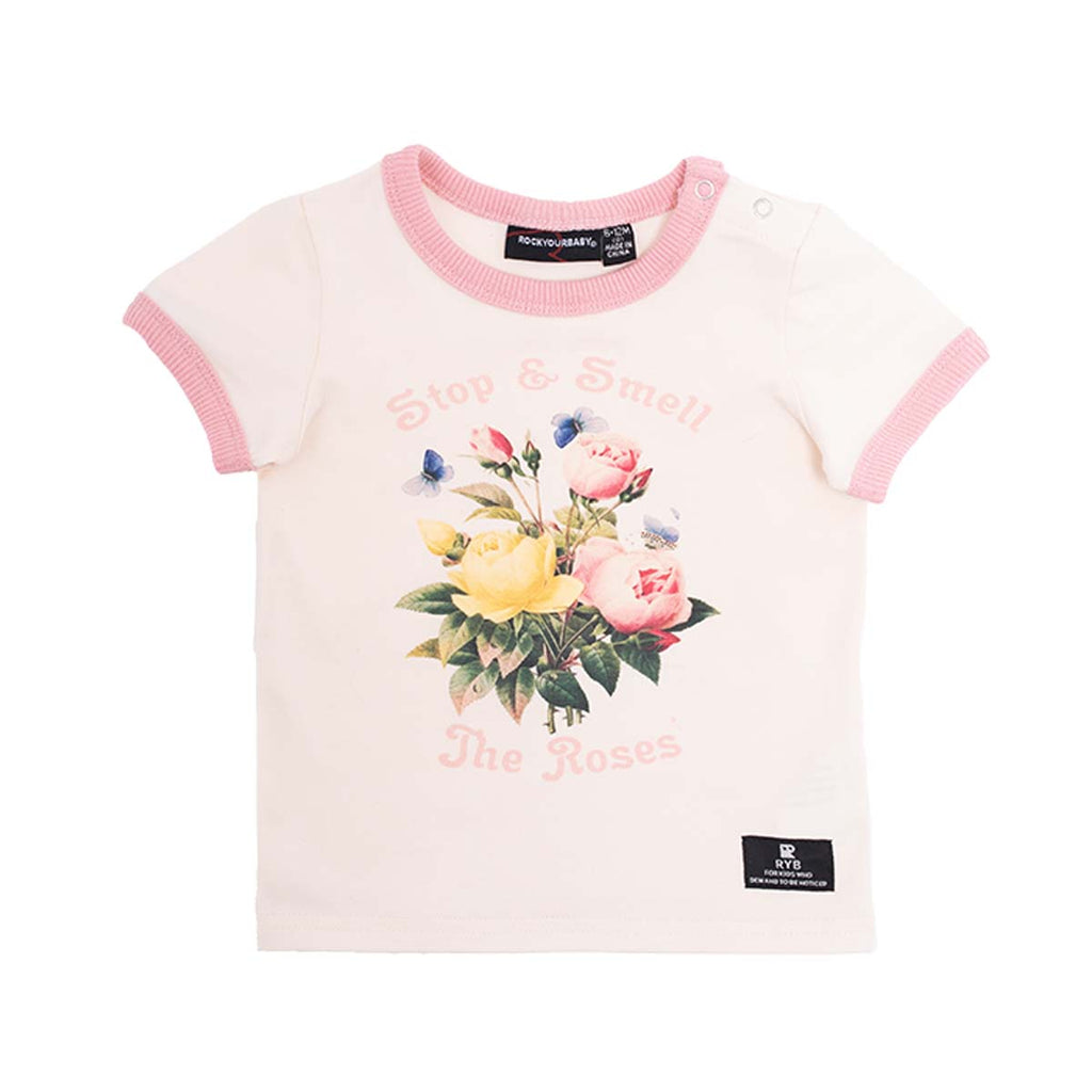 SMELL THE ROSES - SS T-SHIRT CREAM