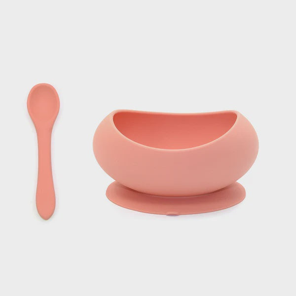 Stage 1 Suction Bowl & Spoon Set - Guava