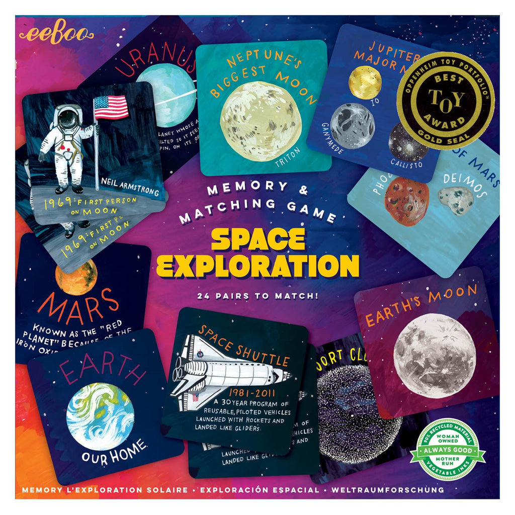 eeBoo Memory Match Game - Space Exploration
