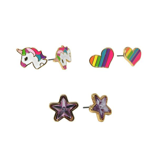 Rainbows & Unicorns Earrings Set Of 3