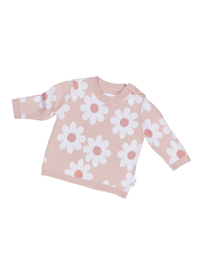 DAISY KNIT JUMPER - ROSE