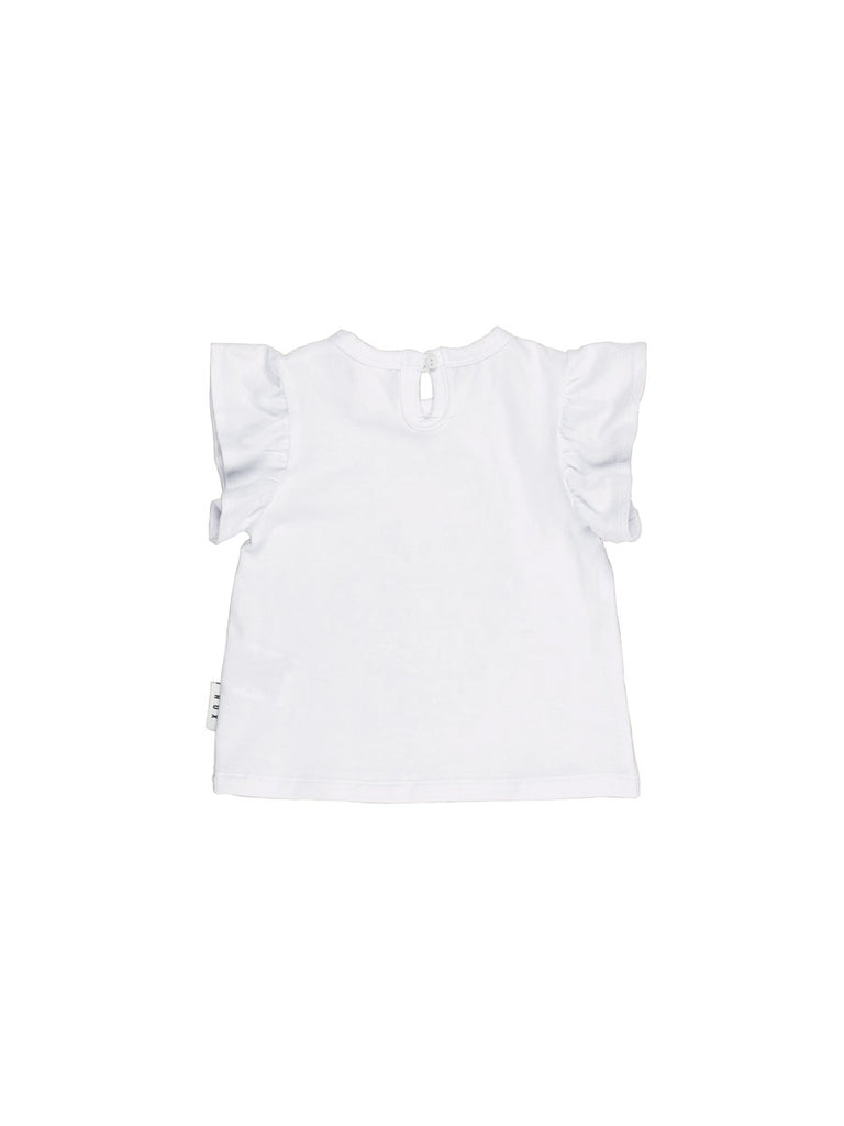 CHEERY CHIPMUNK FRILL T-SHIRT - WHITE