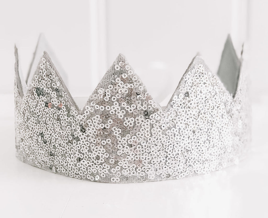 Sequin Crown Silver