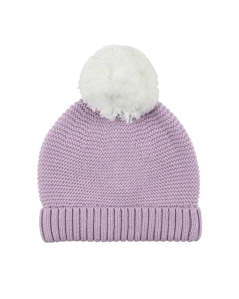 LUCIE KNIT BEANIE - LILAC