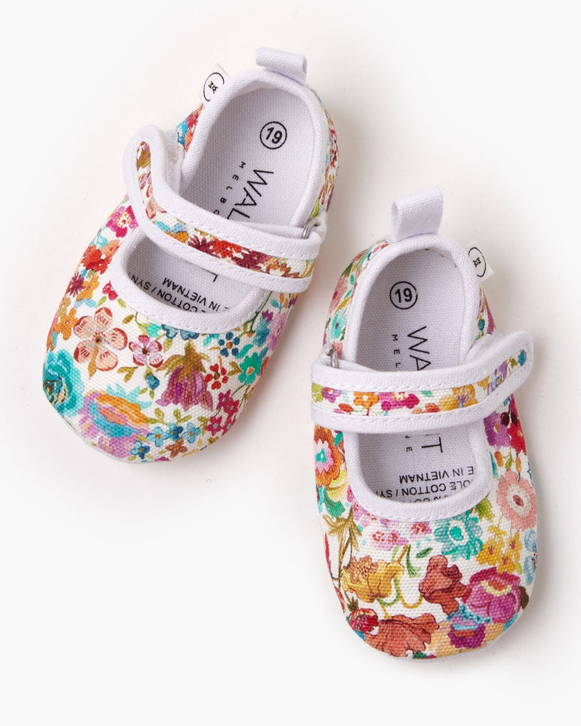 Liberty Baby Mary Jane Canvas - Meadow Pink