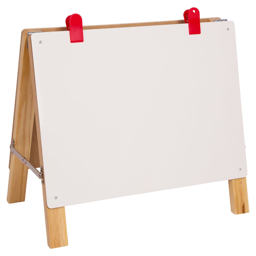 Little BOSS Table Top Easel - Pine (White+Chalk)