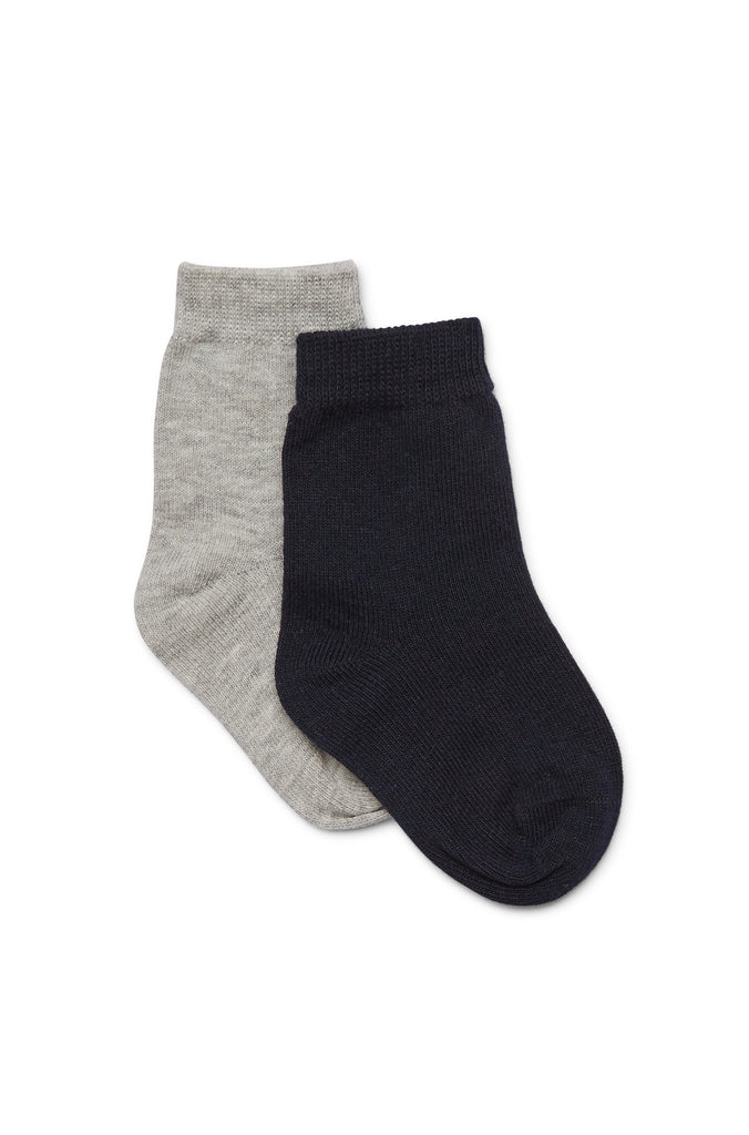 Marquise Boys 2 Pack Navy and Grey Socks