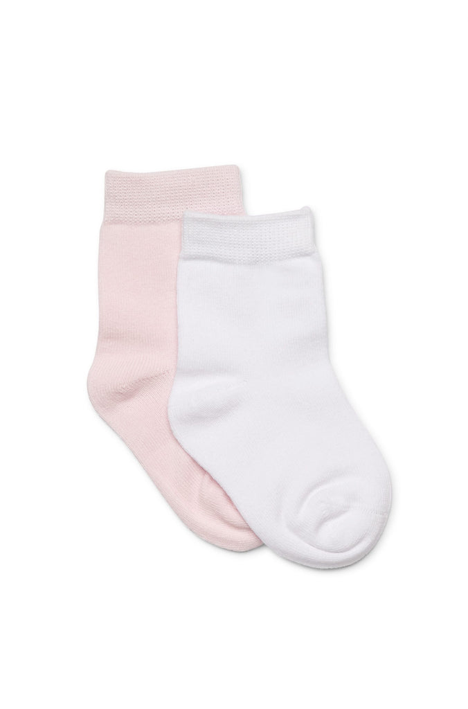 Marquise Girls 2 Pack Pink and White Socks