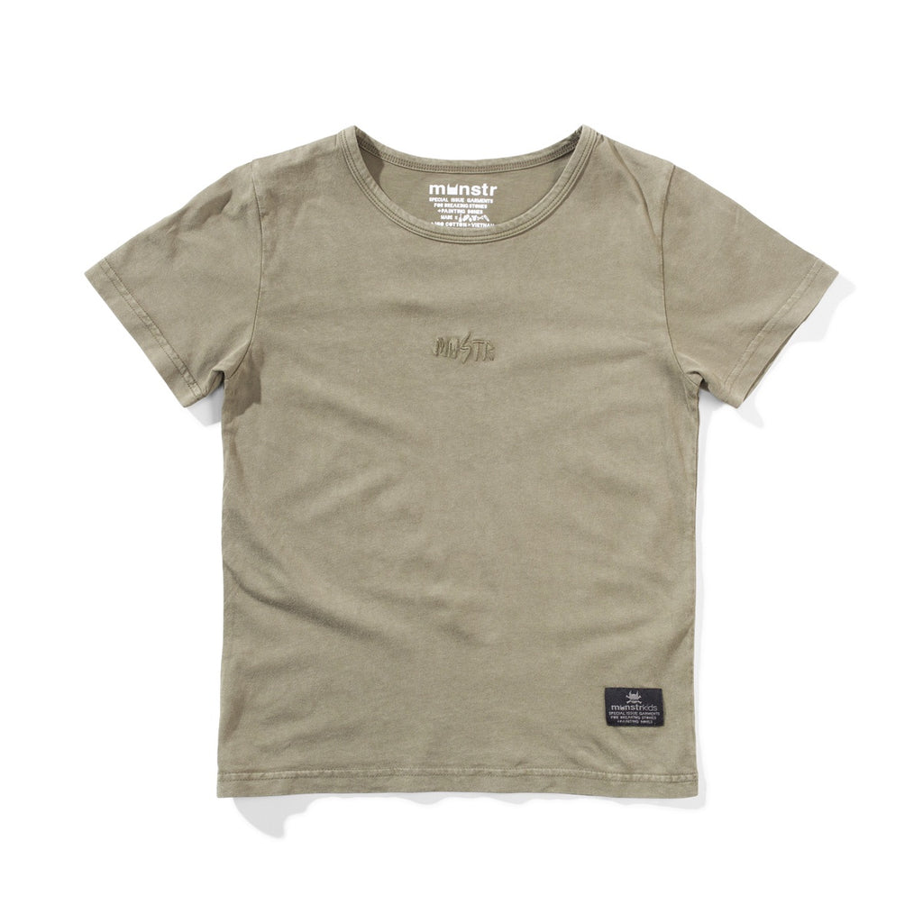 LOGOEMB SS TEE MINERAL DUSTY OLIVE