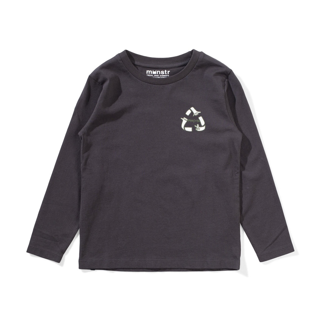 RECYCLE LS TEE - SOFT BLACK