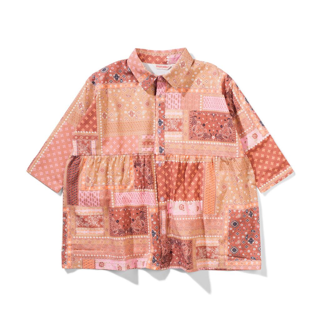 BELIEVER DRESS PATCHWORK PAISLEY