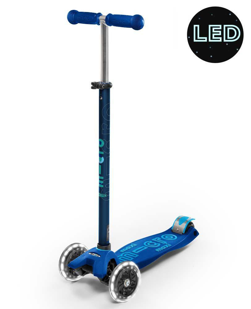 Maxi Micro Deluxe LED Scooter - Navy Blue