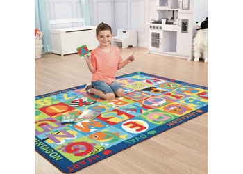 Jumbo ABC-123 Rug with Playing Cards