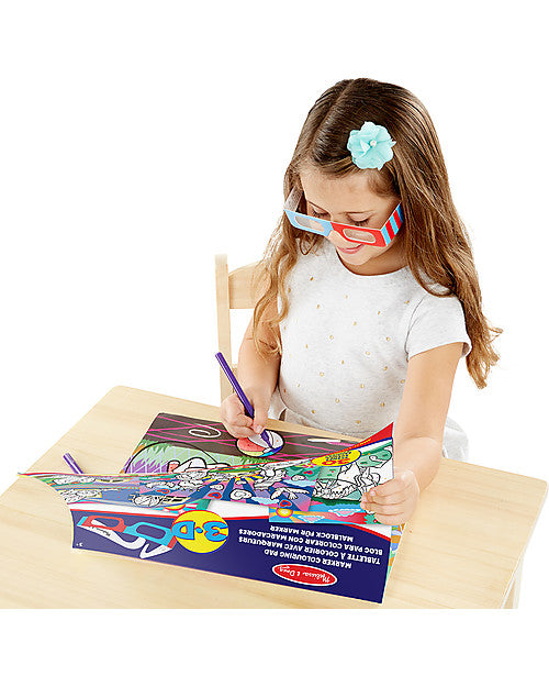 Pink Easy-to-See 3D Colouring Pad