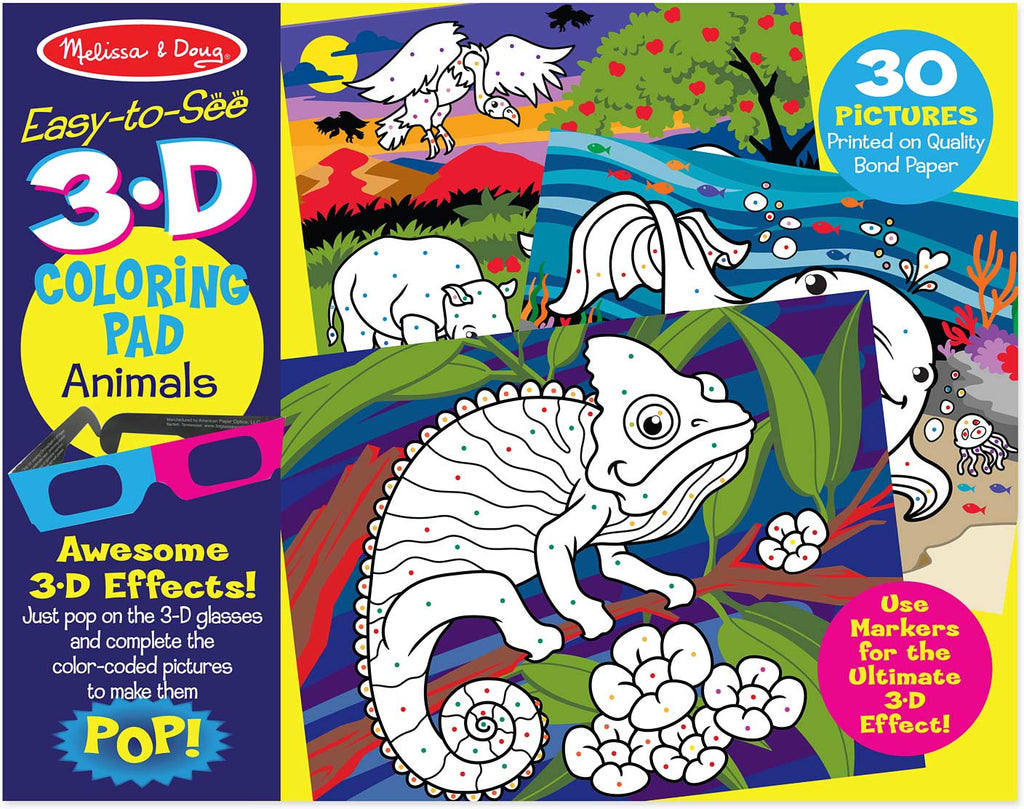 3D - Colouring Pad -Animals