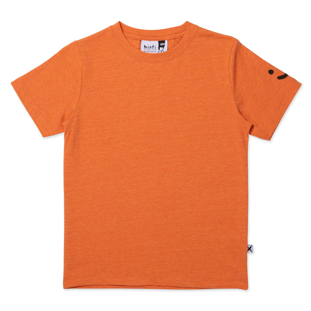 Happy Face Tee - Orange Marle
