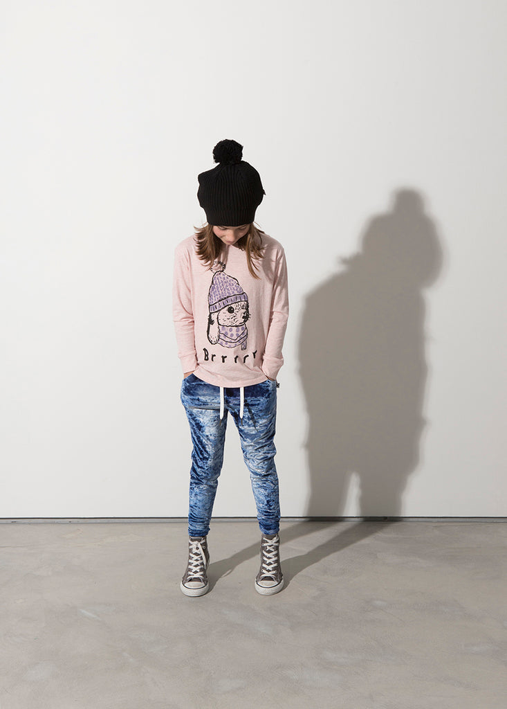 Velvet Trackies Blue Tie Dye
