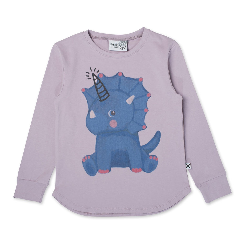 Magical Dino Tee- Muted Purple