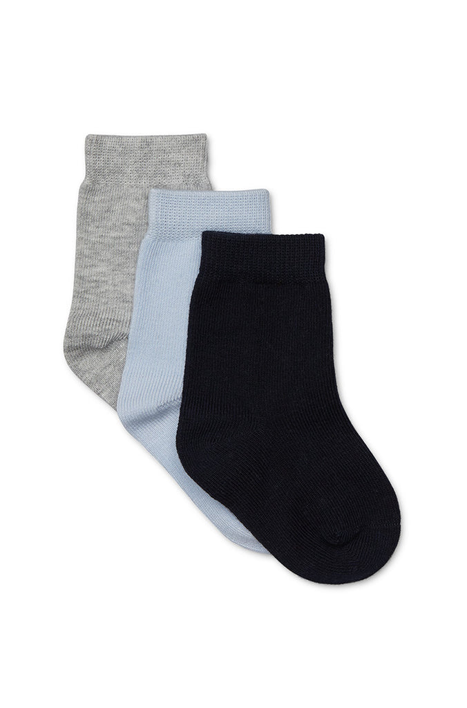 Marquise 3 Pack Boys Knitted Socks Grey, Blue and Navy