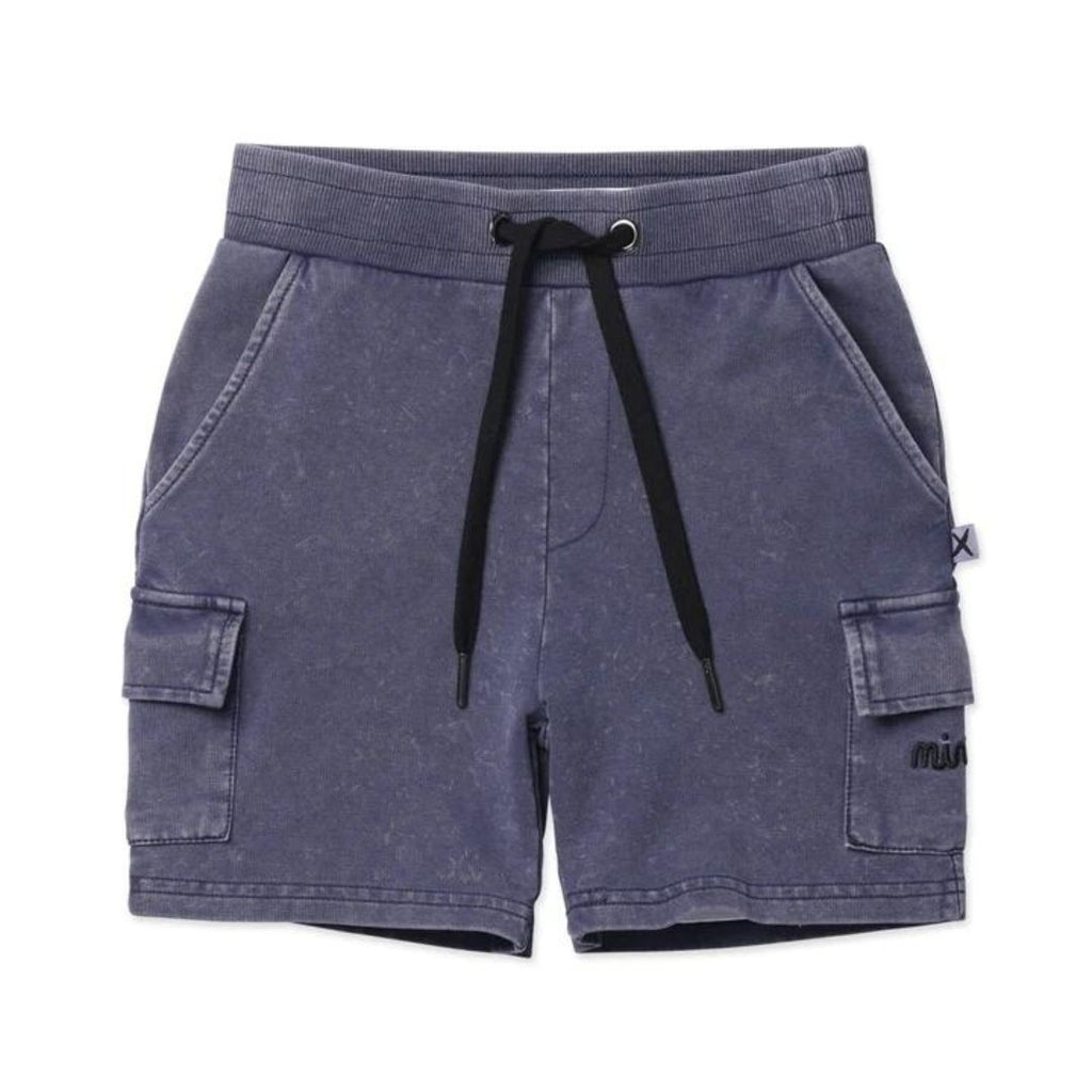 Blasted Deluxe Cargo Short - Bright Blue Wash