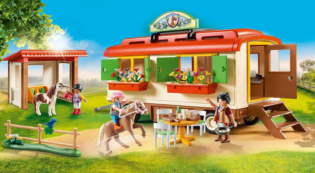 Playmobil - Pony Shelter with Mobile Home 70510