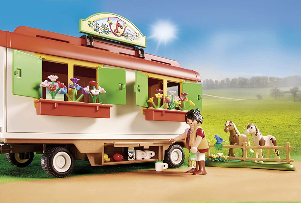 Playmobil - Pony Shelter with Mobile Home 70510