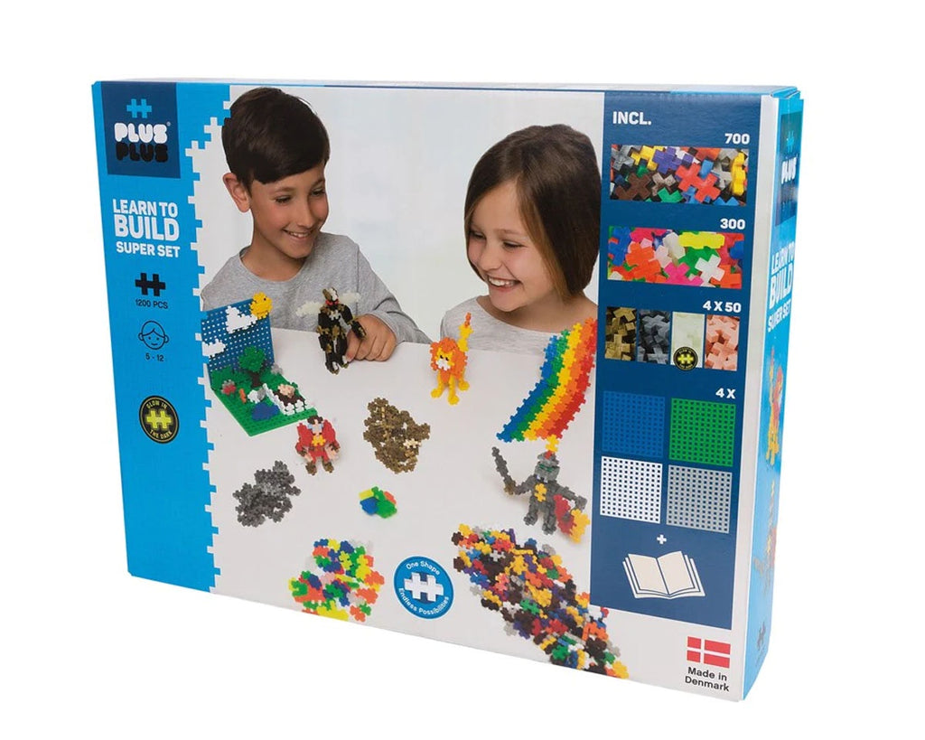 PLUS-PLUS - BASIC - LEARN TO BUILD SUPER SET -1200PC