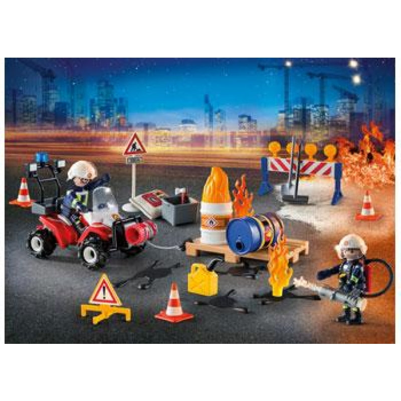 Playmobil - Advent Calendar - Construction Site Fire Rescue