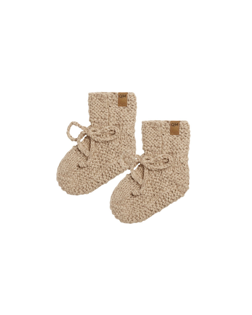 Knit Booties || Latte Speckled