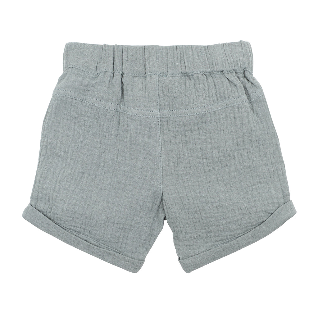 GREEN CRINKLE SHORTS STORM GREEN