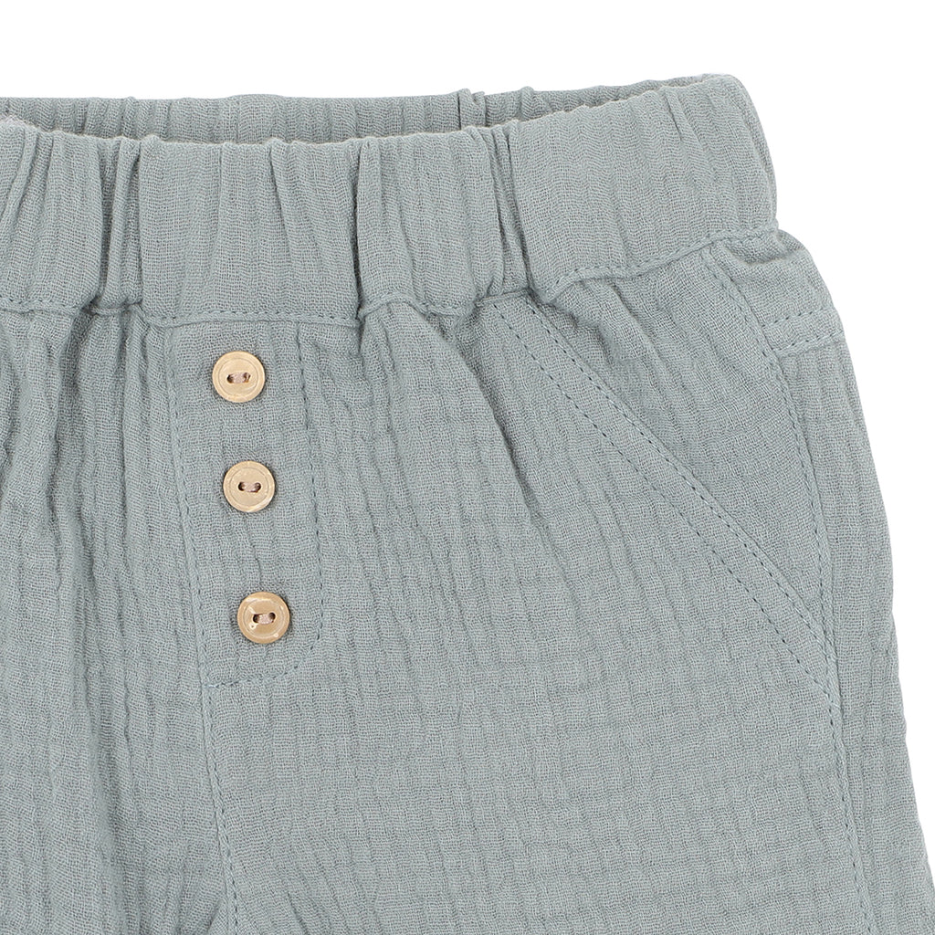 GREEN CRINKLE SHORTS STORM GREEN