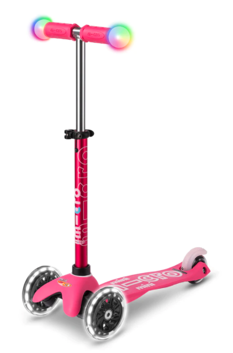 Mini Micro Deluxe 3 Wheel Magic Scooter- Pink