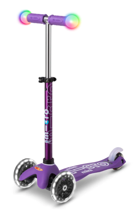 Mini Micro Deluxe 3 Wheel Magic Scooter - Purple