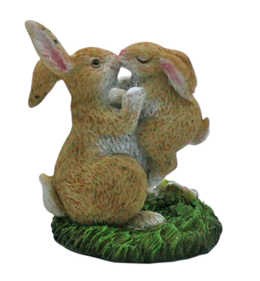 Rabbit Pair Cuddles & Kisses
