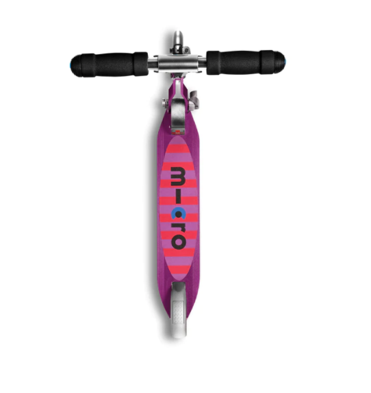 Micro Sprite Light Up Kids Scooter - Purple Stripe
