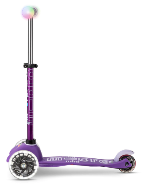 Mini Micro Deluxe 3 Wheel Magic Scooter - Purple